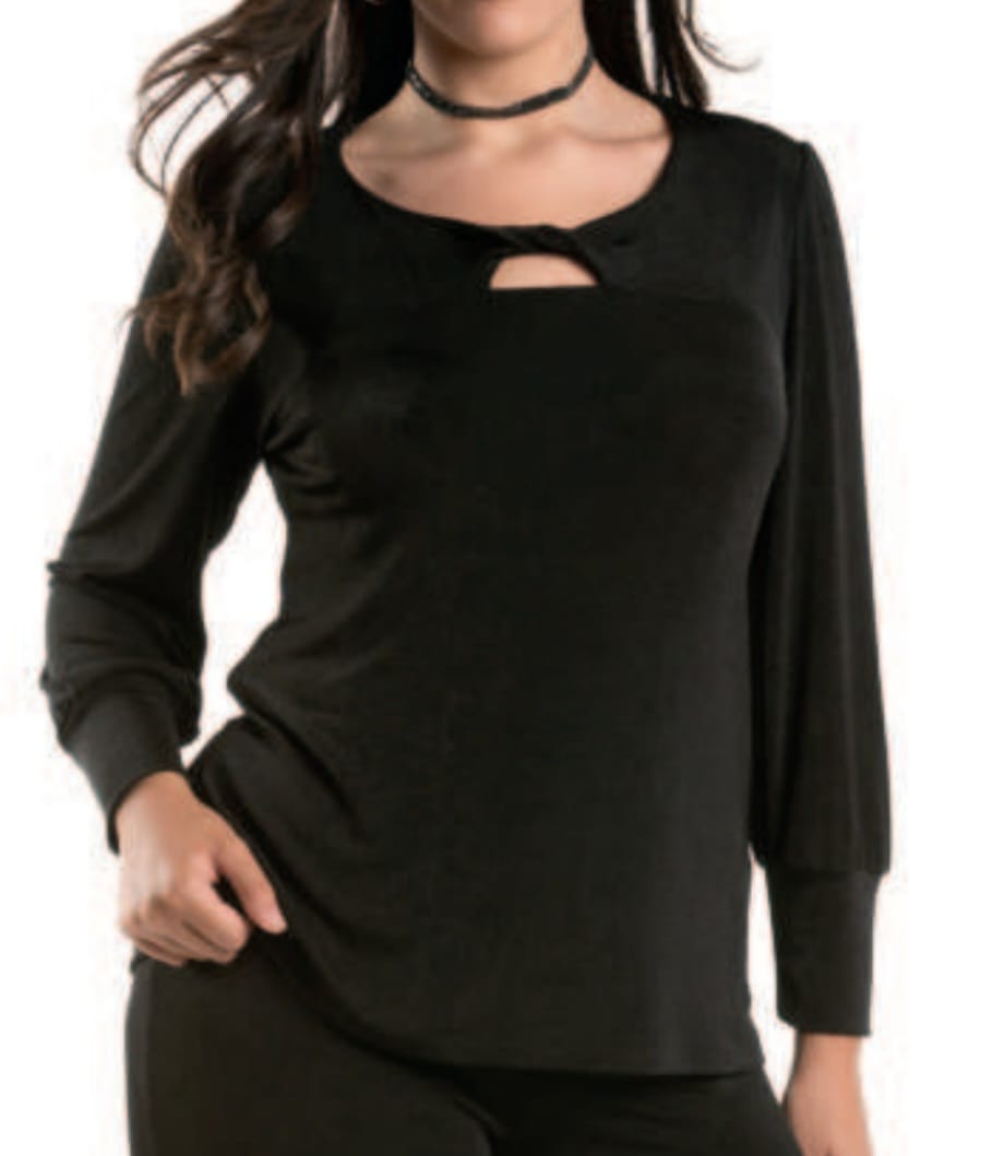 maglia curvy elasticizzata con nodo