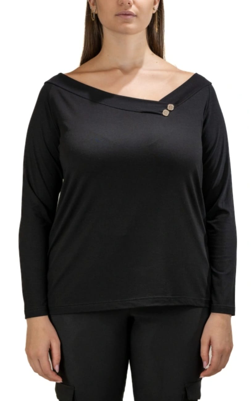maglia curvy scollo asimmetrico
