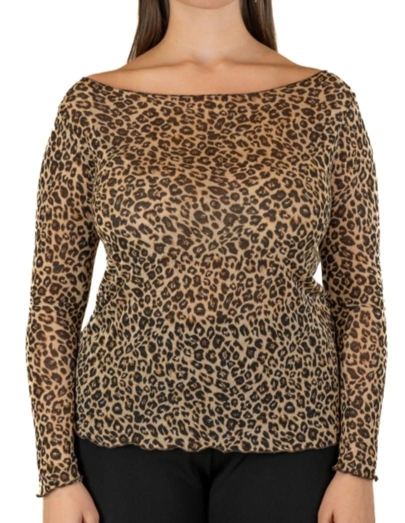 maglia in cashmere curvy maculata ultima moda